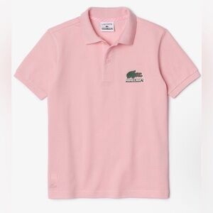 Lacoste x Minecraft Kids 100% Organic Cotton Piqué Polo Pink 4T